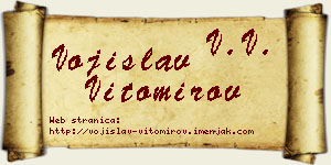 Vojislav Vitomirov vizit kartica